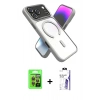 MARSİLYAN™- iPhone 17 Pro Kılıf Nova Yansıma Serisi - Siyah Bilvis 3X AR HD Cam Ekran Koruyucu + Raze Metal Kamera Lens - TU