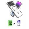 MARSİLYAN™- iPhone 17 Pro Kılıf Nova Yansıma Serisi - Siyah Bilvis 5in1 3D Magic Cam Ekran Koruyucu + Raze Metal Kamera Lens - GI