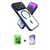 MARSİLYAN™- iPhone 17 Pro Kılıf Nova Yansıma Serisi - Siyah Bilvis 5in1 3D Magic Cam Ekran Koruyucu + Raze Metal Kamera Lens - GI