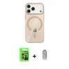 MARSİLYAN™- iPhone 17 Pro Kılıf Pusula Form Özel Seri - Siyah Joko Magic 5D Cam + Raze Metal Kamera Lens - TU