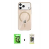 MARSİLYAN™- iPhone 17 Pro Kılıf Pusula Form Özel Seri - Siyah Joko Magic 5D Hayalet Cam + Raze Metal Kamera Lens - GI