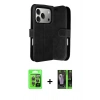 MARSİLYAN™- iPhone 17 Pro Kılıf Siluet Işık Serisi - Siyah 360 Mat Full Body Arka Koruyucu + Raze Metal Kamera Lens - GI