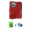 MARSİLYAN™- iPhone 17 Pro Kılıf Siluet Işık Serisi - Siyah 3D Antistatik Cam Ekran Koruyucu + Raze Metal Kamera Lens - TU