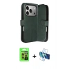 MARSİLYAN™- iPhone 17 Pro Kılıf Siluet Işık Serisi - Siyah 3D Antistatik Cam Ekran Koruyucu + Raze Metal Kamera Lens - TU