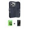 MARSİLYAN™- iPhone 17 Pro Kılıf Siluet Işık Serisi - Siyah 3D Antistatik Hayalet Cam Ekran Koruyucu + Raze Metal Kamera Lens - TU