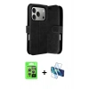 MARSİLYAN™- iPhone 17 Pro Kılıf Siluet Işık Serisi - Siyah 3D Antistatik Seramik Nano Ekran Koruyucu + Raze Metal Kamera Lens - GS