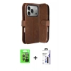 MARSİLYAN™- iPhone 17 Pro Kılıf Siluet Işık Serisi - Siyah Bilvis 3X AR Hayalet Cam Ekran Koruyucu + Raze Metal Kamera Lens - GI