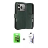 MARSİLYAN™- iPhone 17 Pro Kılıf Siluet Işık Serisi - Siyah Bilvis 3X AR Hayalet Cam Ekran Koruyucu + Raze Metal Kamera Lens - GI