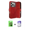 MARSİLYAN™- iPhone 17 Pro Kılıf Siluet Işık Serisi - Siyah Bilvis 5in1 3D Magic Cam Ekran Koruyucu + Raze Metal Kamera Lens - GS