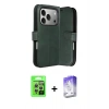 MARSİLYAN™- iPhone 17 Pro Kılıf Siluet Işık Serisi - Siyah Bilvis 5in1 3D Magic Cam Ekran Koruyucu + Raze Metal Kamera Lens - GS