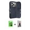 MARSİLYAN™- iPhone 17 Pro Kılıf Siluet Işık Serisi - Siyah Bilvis Hayalet Cam Ekran Koruyucu + Raze Metal Kamera Lens - GS