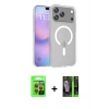 MARSİLYAN™- iPhone 17 Pro Kılıf Siluet Minimal Prime - Siyah 360 Mat Full Body Arka Koruyucu + Raze Metal Kamera Lens - TU
