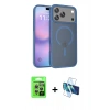 MARSİLYAN™- iPhone 17 Pro Kılıf Siluet Minimal Prime - Siyah 3D Antistatik Seramik Nano Ekran Koruyucu + Raze Metal Kamera Lens - GS