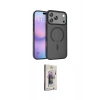 MARSİLYAN™- iPhone 17 Pro Kılıf Siluet Minimal Prime - Siyah Bilvis 3D Cam Ekran Koruyucu