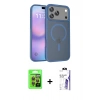 MARSİLYAN™- iPhone 17 Pro Kılıf Siluet Minimal Prime - Siyah Bilvis 3X AR HD Cam Ekran Koruyucu + Raze Metal Kamera Lens - TU