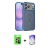 MARSİLYAN™- iPhone 17 Pro Kılıf Siluet Minimal Prime - Siyah Bilvis 5in1 3D Magic Cam Ekran Koruyucu + Raze Metal Kamera Lens - GI