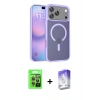 MARSİLYAN™- iPhone 17 Pro Kılıf Siluet Minimal Prime - Siyah Bilvis 5in1 3D Magic Cam Ekran Koruyucu + Raze Metal Kamera Lens - GI