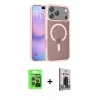 MARSİLYAN™- iPhone 17 Pro Kılıf Siluet Minimal Prime - Siyah Bilvis Hayalet Cam Ekran Koruyucu + Raze Metal Kamera Lens - GI