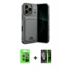 MARSİLYAN™- iPhone 17 Pro Kılıf Vadi Çizgi Prime - Şeffaf 360 Full Body Arka Koruyucu + Raze Metal Kamera Lens - GI