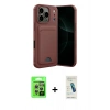 MARSİLYAN™- iPhone 17 Pro Kılıf Vadi Çizgi Prime - Şeffaf Pasifik Cam Ekran Koruyucu + Raze Metal Kamera Lens - GS