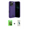 MARSİLYAN™- iPhone 17 Pro Kılıf Vadi Çizgi Prime - Şeffaf Pasifik Cam Ekran Koruyucu + Raze Metal Kamera Lens - TU