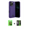 MARSİLYAN™- iPhone 17 Pro Kılıf Vadi Çizgi Prime - Siyah 360 Mat Full Body Arka Koruyucu + Raze Metal Kamera Lens - TU