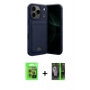 MARSİLYAN™- iPhone 17 Pro Kılıf Vadi Çizgi Prime - Siyah 360 Mat Full Body Arka Koruyucu + Raze Metal Kamera Lens - TU