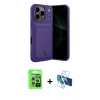 MARSİLYAN™- iPhone 17 Pro Kılıf Vadi Çizgi Prime - Siyah 3D Antistatik Cam Ekran Koruyucu + Raze Metal Kamera Lens - GS