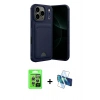 MARSİLYAN™- iPhone 17 Pro Kılıf Vadi Çizgi Prime - Siyah 3D Antistatik Cam Ekran Koruyucu + Raze Metal Kamera Lens - GS