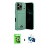 MARSİLYAN™- iPhone 17 Pro Kılıf Vadi Çizgi Prime - Siyah 3D Antistatik Cam Ekran Koruyucu + Raze Metal Kamera Lens - GS