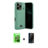 MARSİLYAN™- iPhone 17 Pro Kılıf Vadi Çizgi Prime - Siyah 3D Antistatik Hayalet Cam Ekran Koruyucu + Raze Metal Kamera Lens - GI