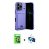 MARSİLYAN™- iPhone 17 Pro Kılıf Vadi Çizgi Prime - Siyah 3D Antistatik Seramik Nano Ekran Koruyucu + Raze Metal Kamera Lens - GS