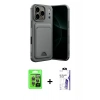 MARSİLYAN™- iPhone 17 Pro Kılıf Vadi Çizgi Prime - Siyah Bilvis 3X AR HD Cam Ekran Koruyucu + Raze Metal Kamera Lens - GI
