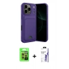 MARSİLYAN™- iPhone 17 Pro Kılıf Vadi Çizgi Prime - Siyah Bilvis 3X AR HD Cam Ekran Koruyucu + Raze Metal Kamera Lens - TU