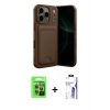MARSİLYAN™- iPhone 17 Pro Kılıf Vadi Çizgi Prime - Siyah Bilvis 3X AR HD Cam Ekran Koruyucu + Raze Metal Kamera Lens - GI