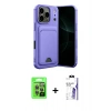 MARSİLYAN™- iPhone 17 Pro Kılıf Vadi Çizgi Prime - Siyah Bilvis 3X AR HD Cam Ekran Koruyucu + Raze Metal Kamera Lens - GI