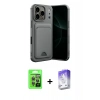 MARSİLYAN™- iPhone 17 Pro Kılıf Vadi Çizgi Prime - Siyah Bilvis 5in1 3D Magic Cam Ekran Koruyucu + Raze Metal Kamera Lens - GI