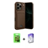 MARSİLYAN™- iPhone 17 Pro Kılıf Vadi Çizgi Prime - Siyah Bilvis 5in1 3D Magic Cam Ekran Koruyucu + Raze Metal Kamera Lens - TU