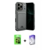 MARSİLYAN™- iPhone 17 Pro Kılıf Vadi Çizgi Prime - Siyah Bilvis 5in1 3D Magic Cam Ekran Koruyucu + Raze Metal Kamera Lens - TU