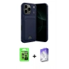 MARSİLYAN™- iPhone 17 Pro Kılıf Vadi Çizgi Prime - Siyah Bilvis 5in1 3D Magic Cam Ekran Koruyucu + Raze Metal Kamera Lens - GI