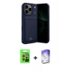 MARSİLYAN™- iPhone 17 Pro Kılıf Vadi Çizgi Prime - Siyah Bilvis 5in1 3D Magic Cam Ekran Koruyucu + Raze Metal Kamera Lens - TU
