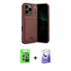 MARSİLYAN™- iPhone 17 Pro Kılıf Vadi Çizgi Prime - Siyah Bilvis 5in1 5D Magic Hayalet Cam Ekran Koruyucu + Raze Metal Kamera Lens - GS