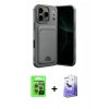 MARSİLYAN™- iPhone 17 Pro Kılıf Vadi Çizgi Prime - Siyah Bilvis 5in1 5D Magic Hayalet Cam Ekran Koruyucu + Raze Metal Kamera Lens - GI