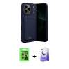 MARSİLYAN™- iPhone 17 Pro Kılıf Vadi Çizgi Prime - Siyah Bilvis 5in1 5D Magic Hayalet Cam Ekran Koruyucu + Raze Metal Kamera Lens - GI