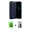 MARSİLYAN™- iPhone 17 Pro Kılıf Vadi Çizgi Prime - Siyah Bilvis Hayalet Cam Ekran Koruyucu + Raze Metal Kamera Lens - TU