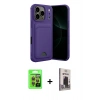 MARSİLYAN™- iPhone 17 Pro Kılıf Vadi Çizgi Prime - Siyah Bilvis Hayalet Cam Ekran Koruyucu + Raze Metal Kamera Lens - TU