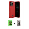 MARSİLYAN™- iPhone 17 Pro Kılıf Vadi Çizgi Prime - Siyah Bilvis Hayalet Cam Ekran Koruyucu + Raze Metal Kamera Lens - TU