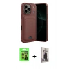 MARSİLYAN™- iPhone 17 Pro Kılıf Vadi Çizgi Prime - Siyah Bilvis Hayalet Cam Ekran Koruyucu + Raze Metal Kamera Lens - TU