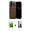 MARSİLYAN™- iPhone 17 Pro Kılıf Vadi Çizgi Prime - Siyah Bilvis Hayalet Cam Ekran Koruyucu + Raze Metal Kamera Lens - TU