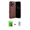 MARSİLYAN™- iPhone 17 Pro Kılıf Vadi Çizgi Prime - Siyah Joko Magic 5D Cam + Raze Metal Kamera Lens - TU
